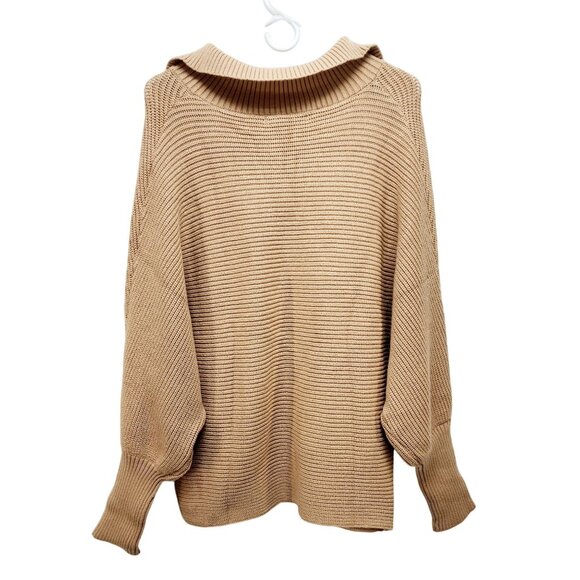 Merokeety Women Long Sleeve V-Neck  Neck Loose Oversized  Tunic Top brown Size L - Picture 12 of 13